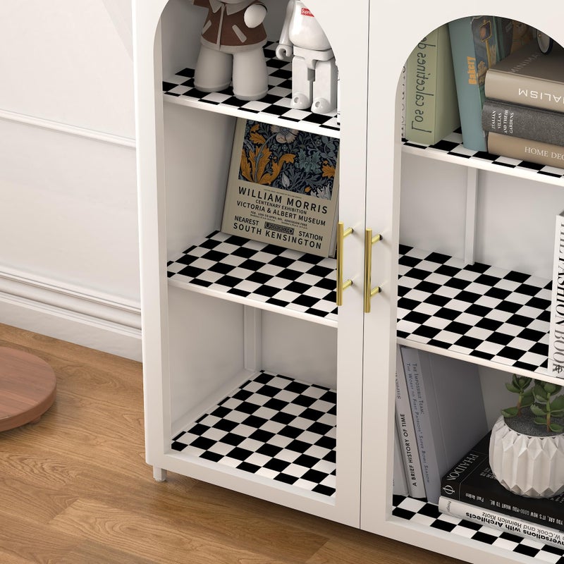 OSECAGE Modern Peel and Stick Wallpaper Black and White Mosaic Checkered Contact Paper 17.7"x78.8" Self Adhesive Lattice Wallpaper Removable Decorative Wallpapers for Bedroom Countertops Cabinet Vinyl Roll - Image 5