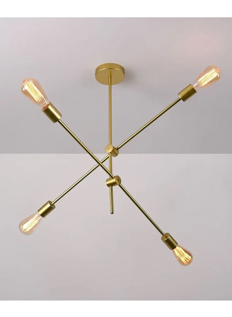 Cluc Sputnik Chandelier - 4 bulb - Gold - Image 1