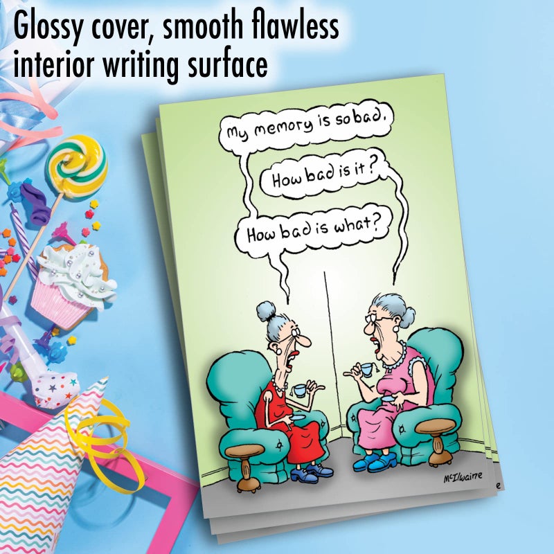 NobleWorks Pack of 3 Hilarious Birthday Greeting Cards with Envelopes (1 Designs, 3 Each) Bad Memory C3680BDG-C3x1 - Image 5