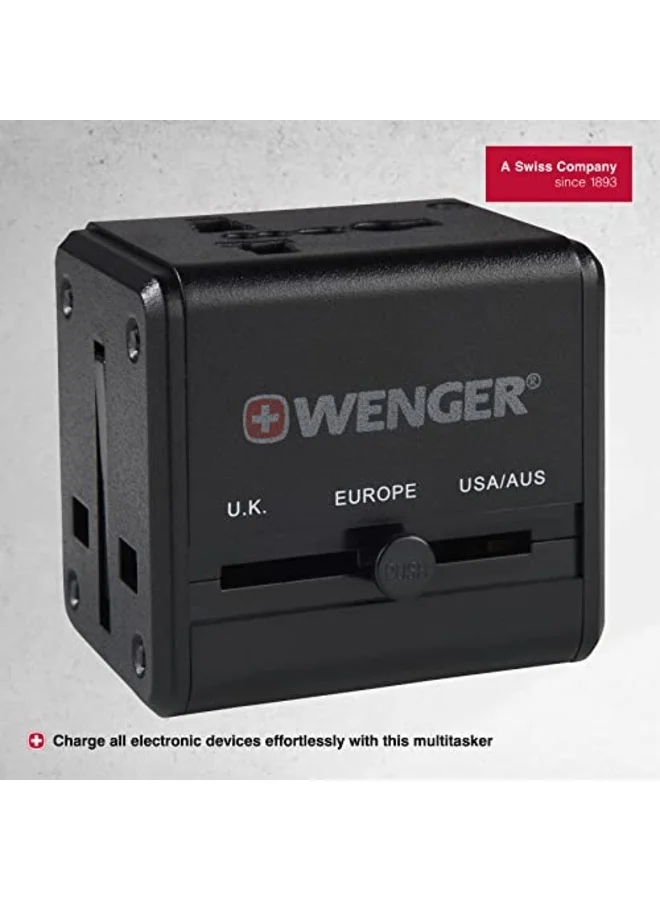 فيجنر محول سفر بشاحن USB مزدوج أسود - 604559