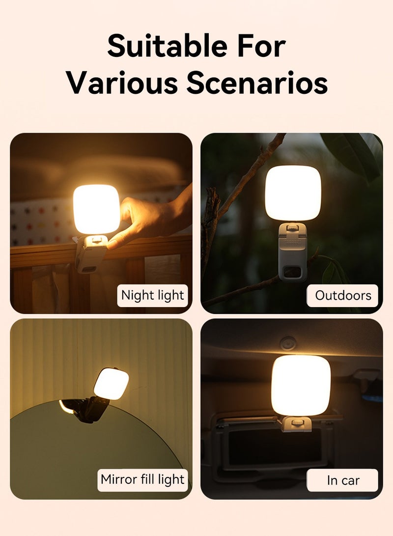 LEOKOR Rechargeable Selfie Light,Phone Light with 3 Lighting Mode/10 Brightness Level,360° Rotatable Phone Ring Light with USB Port,Portable Video Light for iPhone,iPad,Laptop,Makeup (White)  - Image 5
