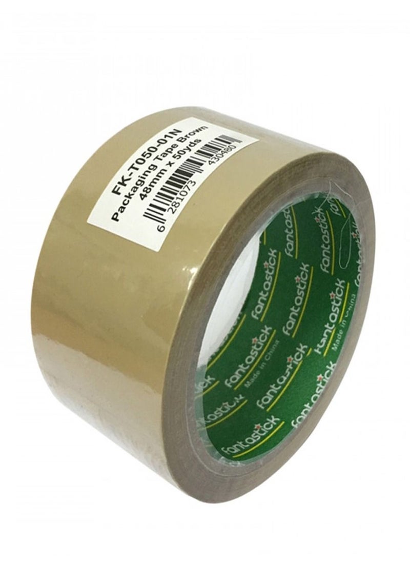 Fantastick 6-Piece Brown Two Inch Wide Packaging Tape 50 Yards Length  - Image 2