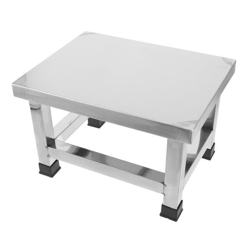 Stainless Steel Stool: Metal Step Stool For Kitchen Bathroom Or Shop - Anti- Metal Footrest For Elderly Modern Small Utility Step Footrest Easy Cleaning - Image 1