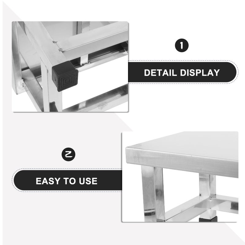 Stainless Steel Stool: Metal Step Stool For Kitchen Bathroom Or Shop - Anti- Metal Footrest For Elderly Modern Small Utility Step Footrest Easy Cleaning - Image 2