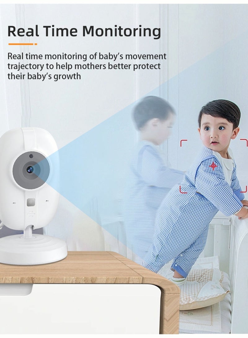 VTERLY Video Baby Monitor, Auto Night Vision, 3.5” Screen, 2-Way Audio Talk, Temperature Sensor, Lullabies, Secure Transmission No WiFi, Ideal for Baby/Elderly/Pet - Image 3