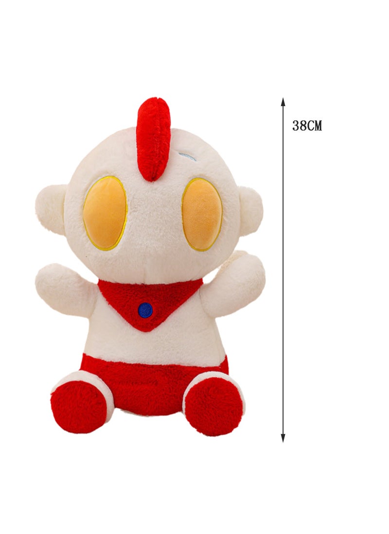 Generic - 38 CM Cute Cartoon Ultraman Plush Toy Soft Stuffed Doll For Girls And Boys All Ages Gift (Red) - Image 1