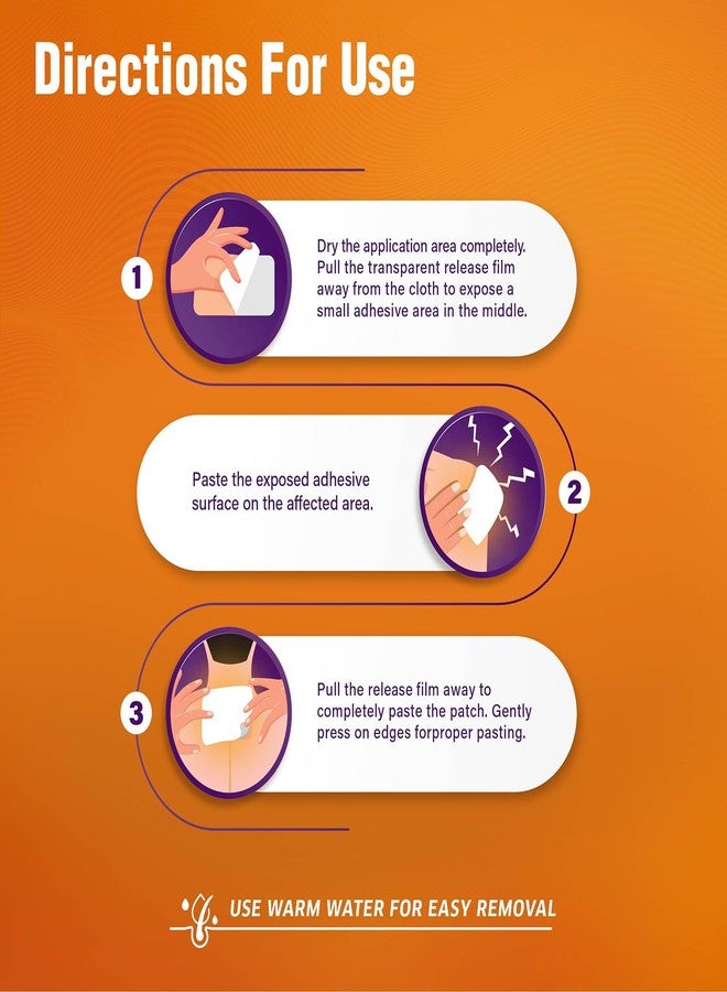 Volini Pain Relief Patch for Body Ache | Relief Starts in 2 Minutes | Pack of 5 x 2 - Image 5