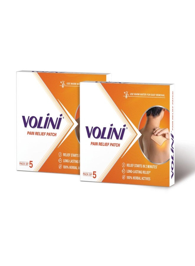Volini Pain Relief Patch for Body Ache | Relief Starts in 2 Minutes | Pack of 5 x 2 - Image 1