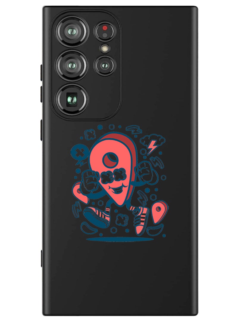 Theodor Protective Slim Fit Case Liquid Silicone Cover with Full Body Protection Anti-Scratch Shockproof Case For Samsung Galaxy S24 Ultra (Black) - Location - Image 1