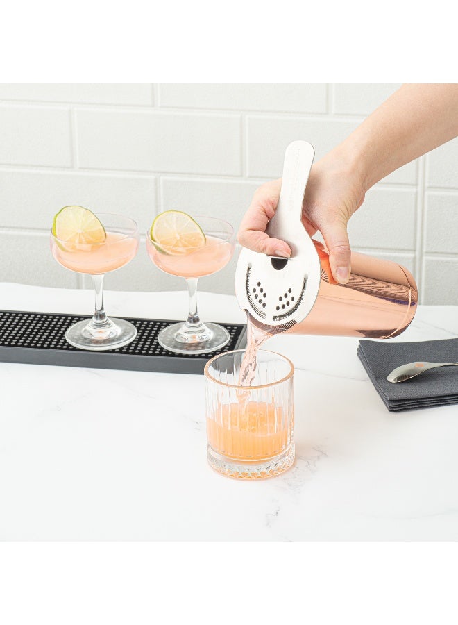 Restaurantware شaker بوسطن بار لوكس 16 أونصة، 1 شايكر كوكتيل مطلي بالنحاس - قاعدة مثقلة، بدون تسرب، خلاط مشروبات مارتيني من الفولاذ المقاوم للصدأ، أداة بار أساسية، للاستخدام المنزلي أو للنوادل - Image 3