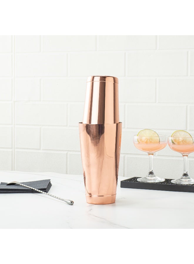 Restaurantware شaker بوسطن بار لوكس 16 أونصة، 1 شايكر كوكتيل مطلي بالنحاس - قاعدة مثقلة، بدون تسرب، خلاط مشروبات مارتيني من الفولاذ المقاوم للصدأ، أداة بار أساسية، للاستخدام المنزلي أو للنوادل - Image 4