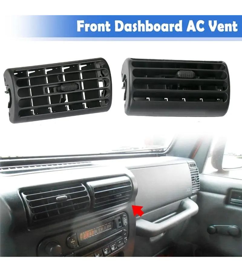 2 Pcs A Set Black Air Vent Grille For Jeep Wrangler TJ 1997 2006 Cherokee XJ 1997 2001 Center Console Extension 5FS10DX9 5FS10LAZAB - Image 4