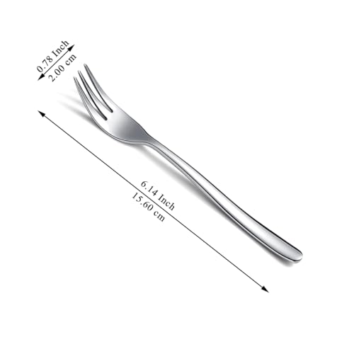 Kyraton Dessert Forks 12 Pieces, 6.15" Stainless Steel Cake Forks Silverware Set, Fruit Forks, Cocktail Forks, Appetizer Small Forks, Dishwasher Safe - Image 2