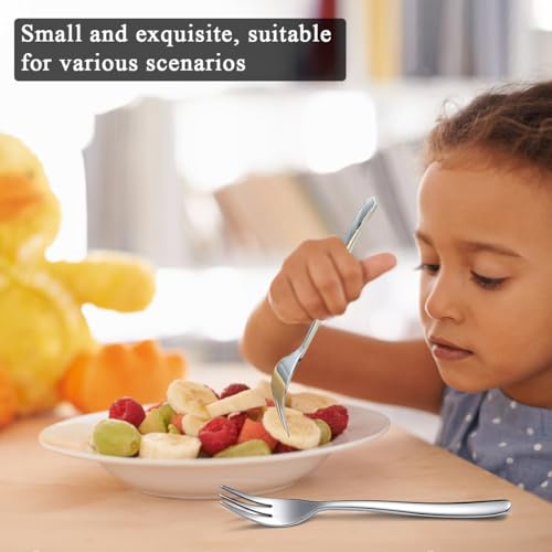 Kyraton Dessert Forks 12 Pieces, 6.15" Stainless Steel Cake Forks Silverware Set, Fruit Forks, Cocktail Forks, Appetizer Small Forks, Dishwasher Safe - Image 5