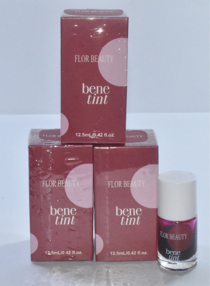 FLOR BEAUTY 3 Pieces Benetint Lip And Cheek Stain Red - Image 1