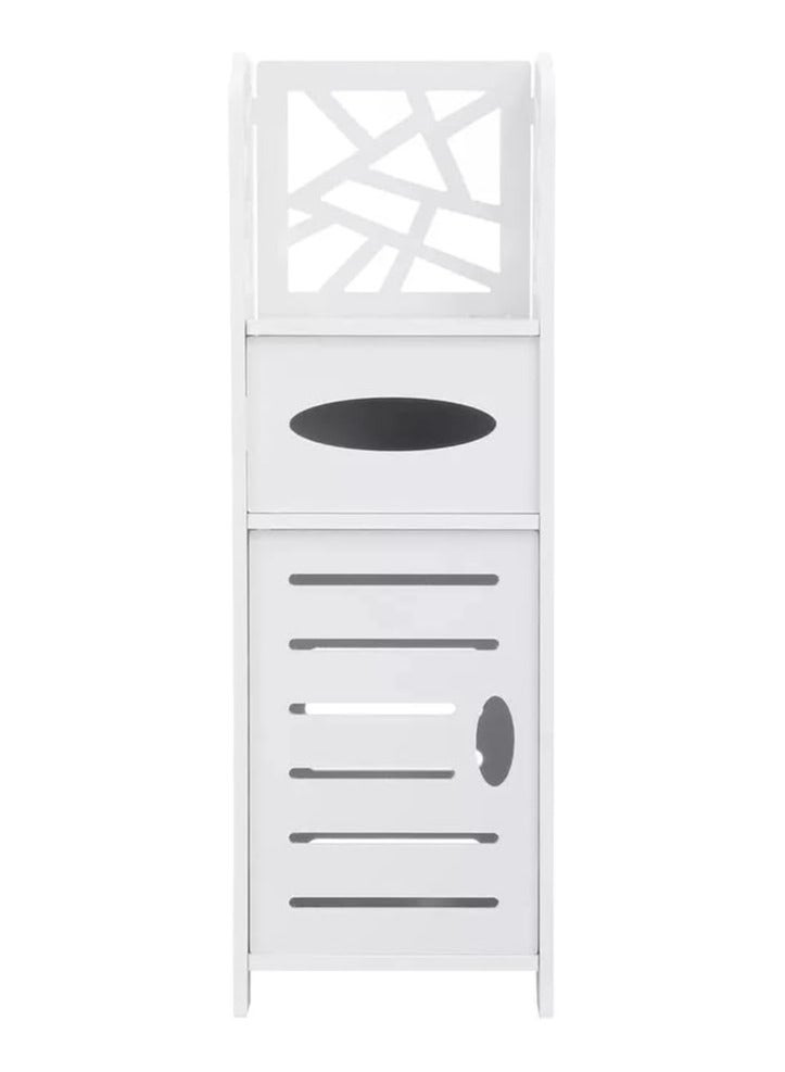 TPGP 3-Layer Bathroom Floor Cabinet Rack Corner with Tissue Unit and Drawer for Kitchen - Image 3
