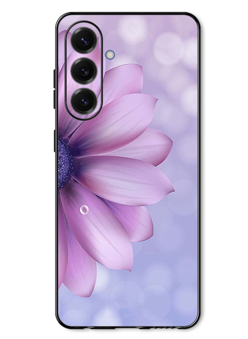 Theodor Case Compatible with Samsung Galaxy A57 Protection Shockproof Bumper Cover Purple Flower - Image 1