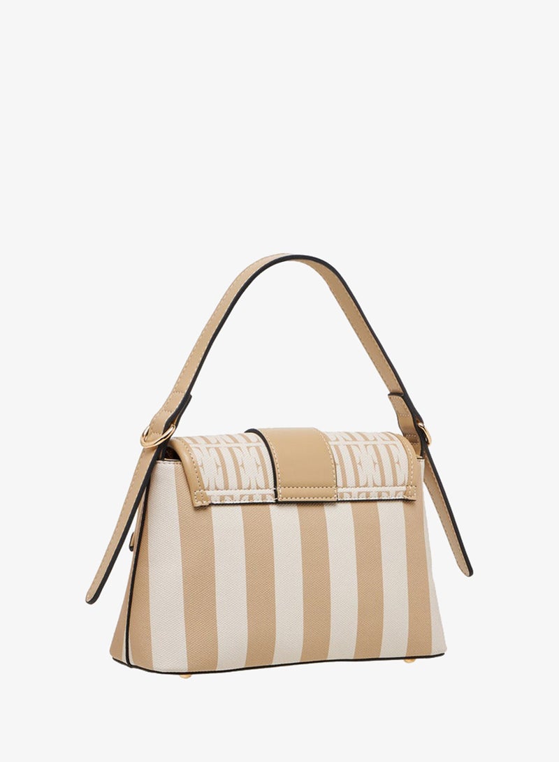 ELLE Monogram Print Satchel Bag with Adjustable Strap - Image 4