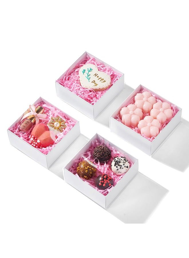 JCXGRVC 25-Pack of 4x4x2 Inch White Bakery Boxes with Clear Lids - for Strawberries, Cookies, Macarons, Donuts & Desserts - Holiday Gift & Party Favor Packaging for Christmas, Birthdays, Weddings - Image 4