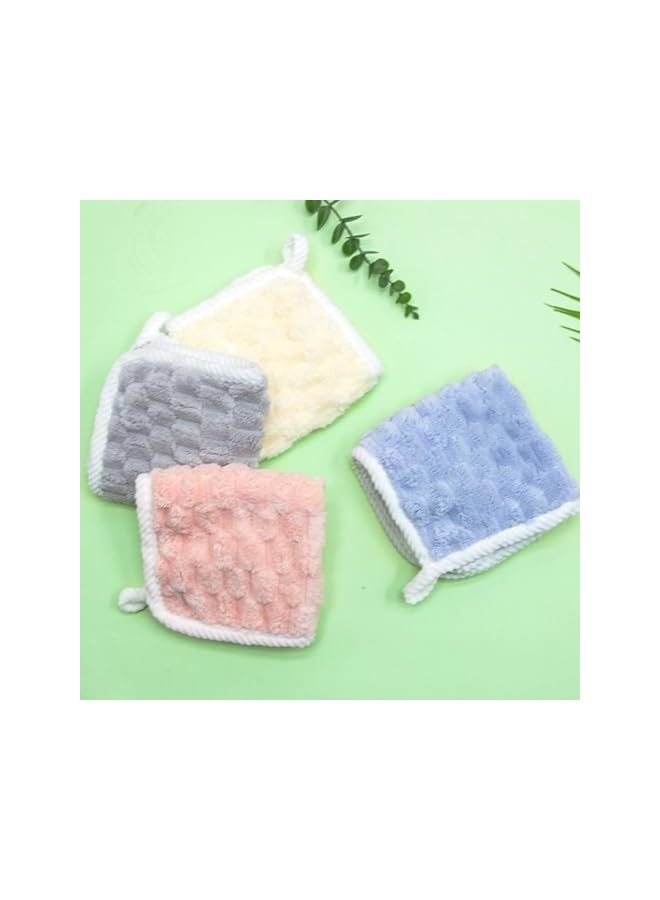 The Bros 4Pcs 30x30cm Hanging Hand Towels, Super Absorbent Soft Hanging Towel with Hanging Loop, Machine Washable and Fast Drying Towel, Hand Dry Towels for Kitchen & Bathroom. - Image 2