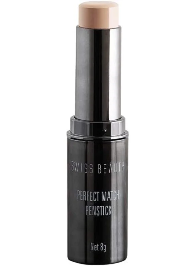 Swiss Beauty Swiss Beauty Perfect Match Panstick Foundation | Lightweight, Full Coverage Foundation With Natural And Dewy Finish For Face Makeup| Easy To Apply With Hand Stick Applicator | Shade-05, 7.5Gm