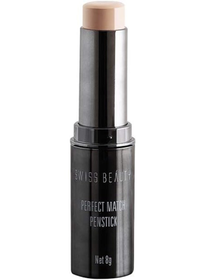 Swiss Beauty Perfect Match Panstick Foundation | Lightweight, Full Coverage Foundation With Natural And Dewy Finish For Face Makeup| Easy To Apply With Hand Stick Applicator | Shade-05, 7.5Gm - Image 2