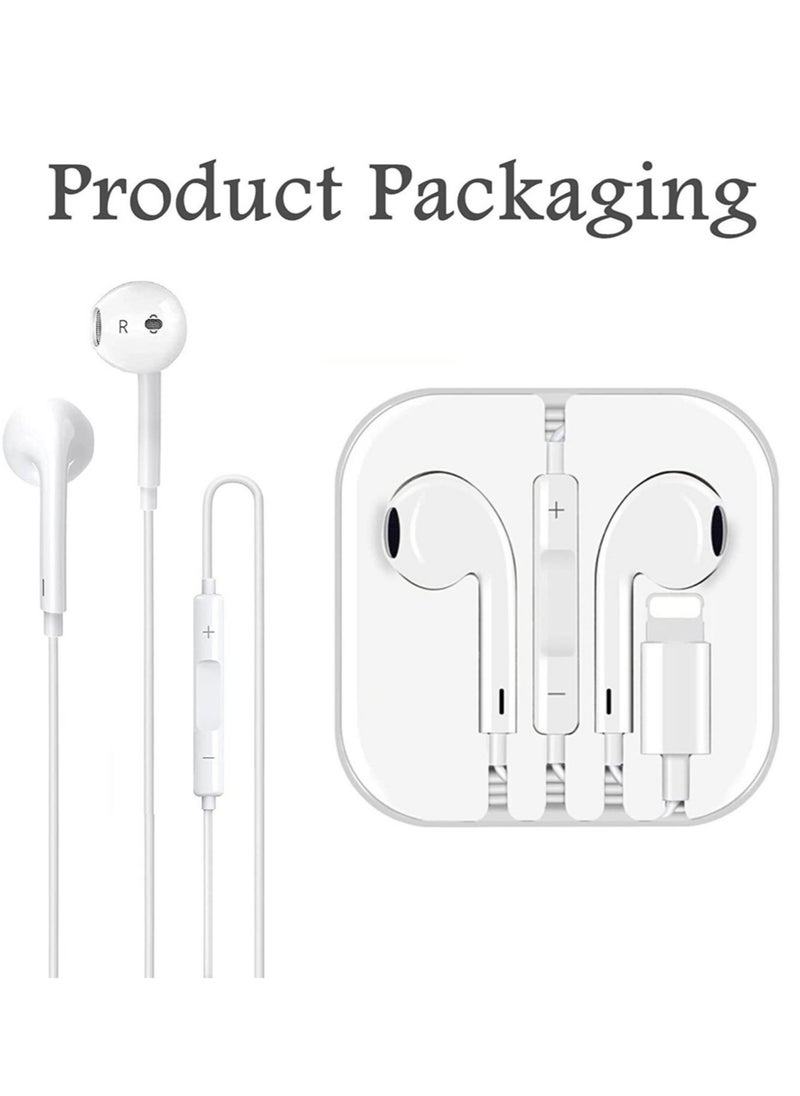 ELTRAZONE - iPhone Earbuds Wired Lightning Headphones [Apple MFi Certified] in-Ear Stereo Headset Built-in Microphone & Volume Control Compatible with iPhone 13/12/11/8/8plus X/Xs/XR/Xs max/pro/se iPad All iOS - Image 1