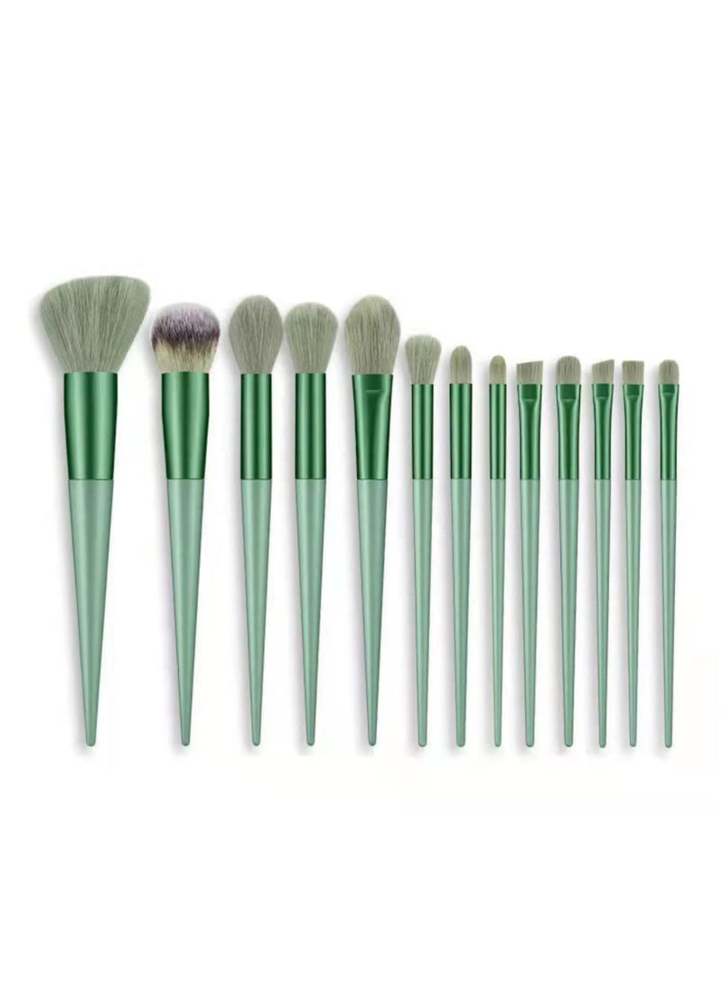 maffick 13 piece makeup brush set, portable soft hair concealer, foundation make-up, powder blusher, eye shadow, cosmetics brush, full set of beauty tools（Fabric storage bag） - Image 4