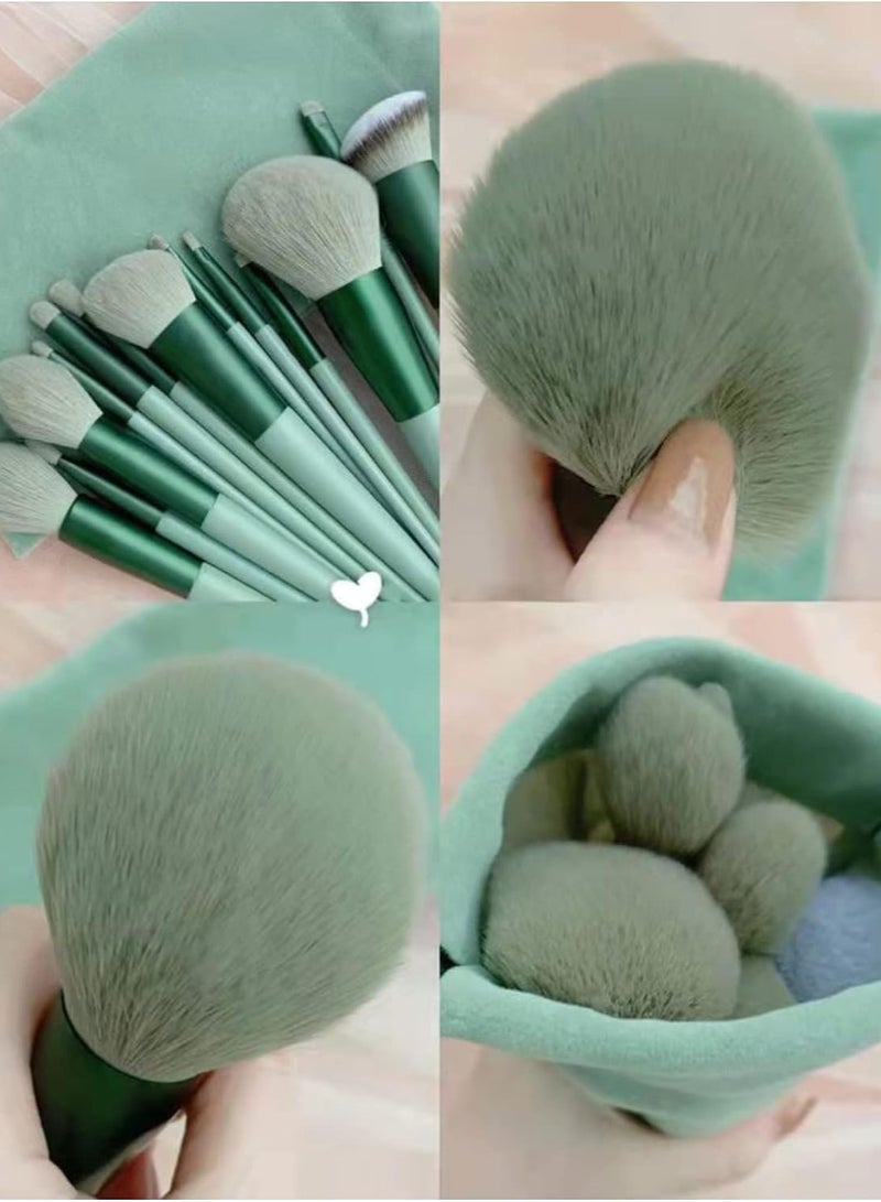 maffick 13 piece makeup brush set, portable soft hair concealer, foundation make-up, powder blusher, eye shadow, cosmetics brush, full set of beauty tools（Fabric storage bag） - Image 5