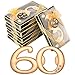 Winocbxt 50Pieces 60 Bottle Opener Gifts for 60th Birthday Party Favors 60th Anniversary Party Return Gifts or Souvenirs for Guests Gold and Black Theme Party Decorations 60 - Image 3
