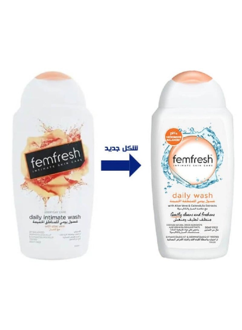femfresh Everyday Care Daily Intimate Wash Feminine Hygiene Cleanser PH Balanced Soap Free Gel Formula with Natural Aloe Vera & Calendula 250 ml - Image 4