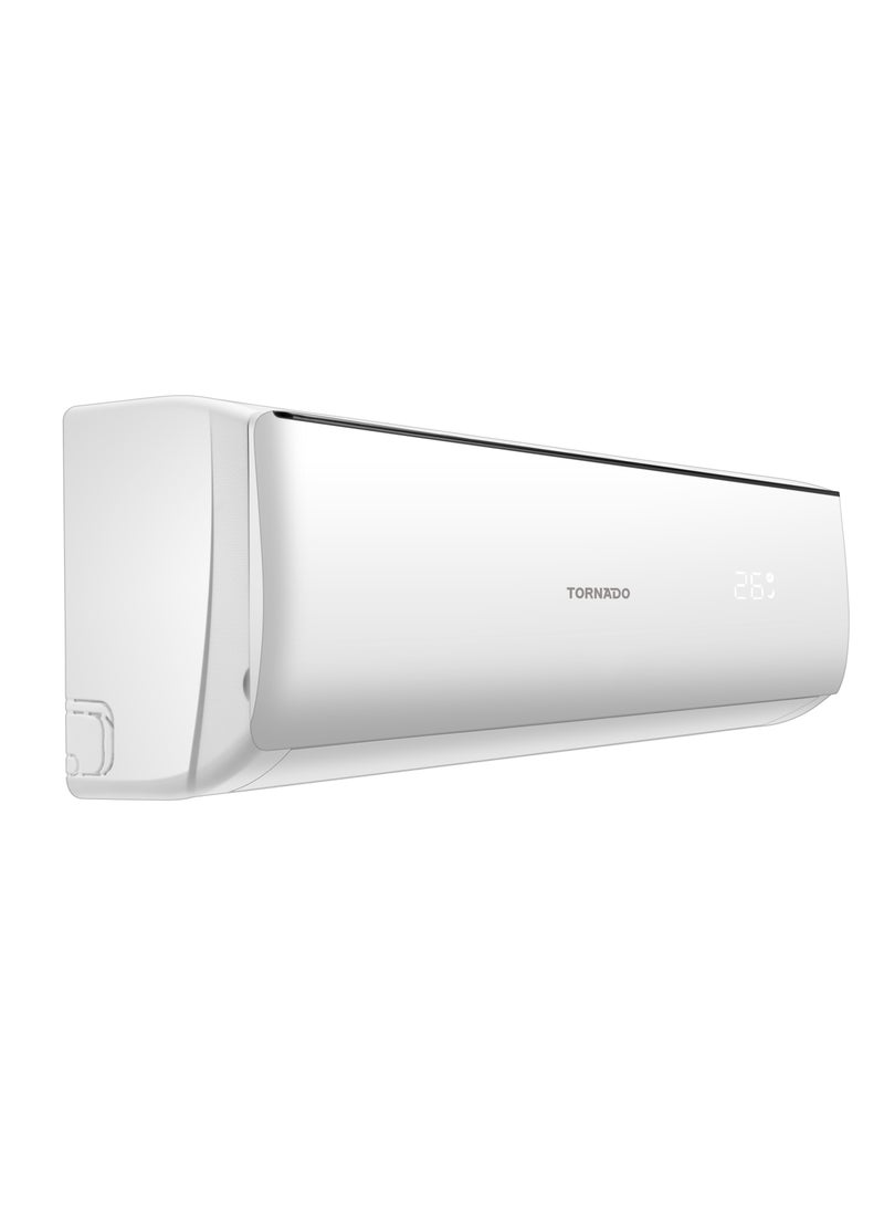 TORNADO 2 Ton Cool Split Air Conditioner, 22000 BTU, T3 Compressor, white, R410 Refrigerant, Turbo Mode, Digital Display, Golden fin, 4 Ways Swing, TH-C24AHK