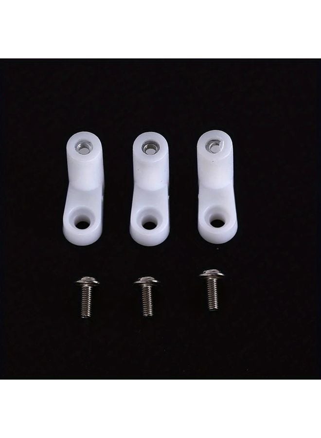 10Pcs White L Shaped PCB Mounting Feet 20mm Height Adjustable Angle With Screws - Image 1