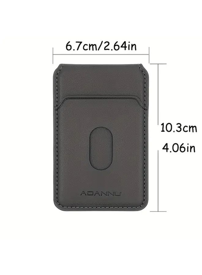 Brown PU Leather Magnetic Card Holder Phone Stand for Apple iPhone Multiple Cards - Image 2