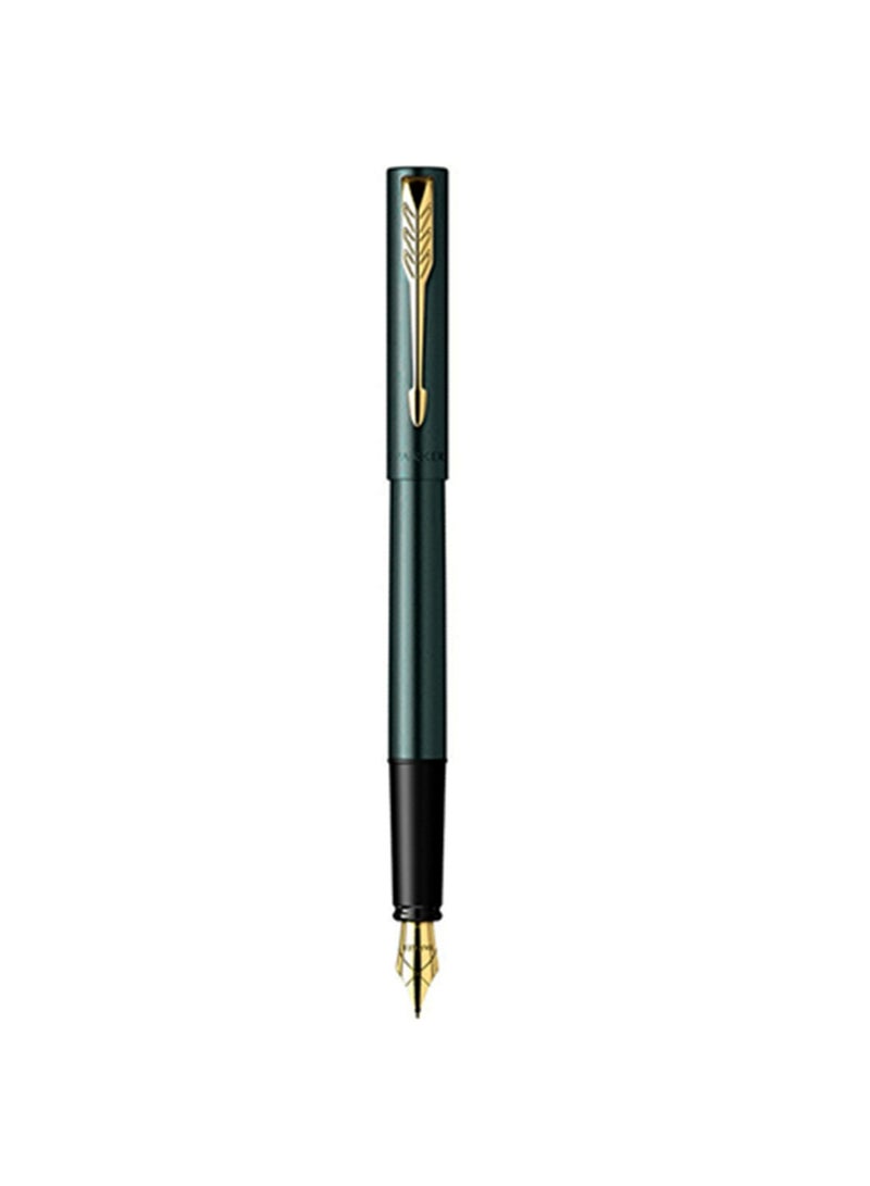 PARKER Vector XL Fountain Pen Fine Tip Green Barrel With Gold Trim - Image 2