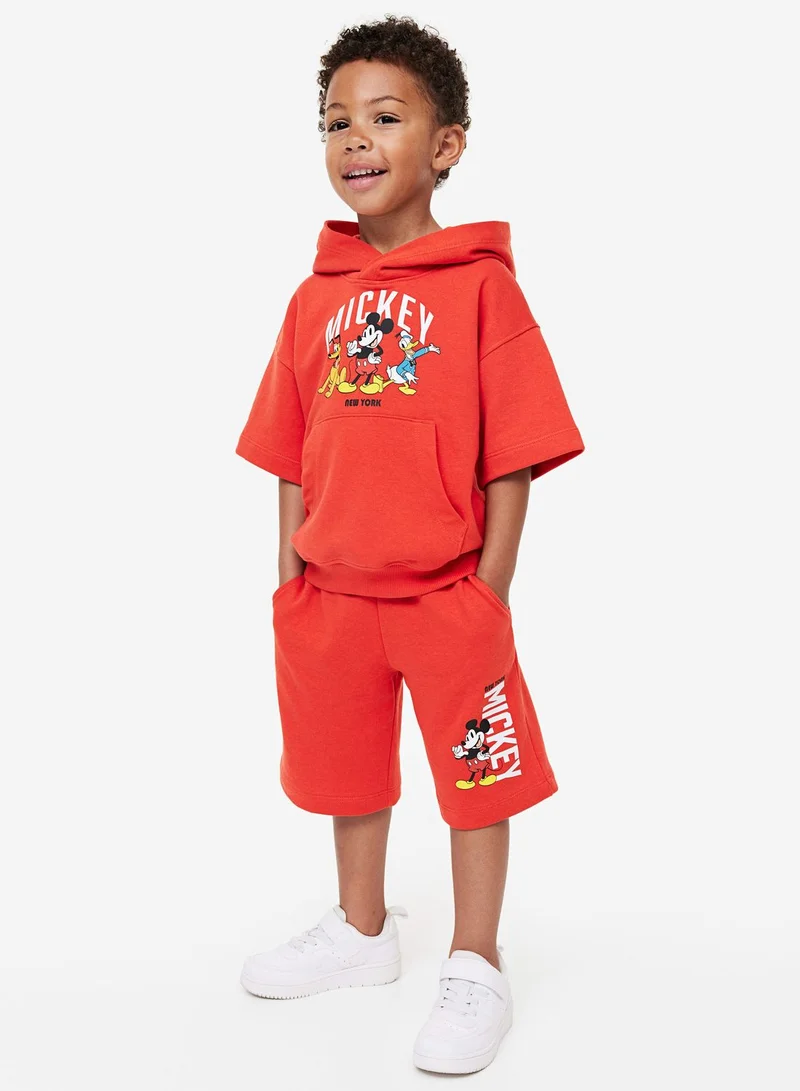 H&M Kids 2 Piece Graphic Hoodie And Short Set