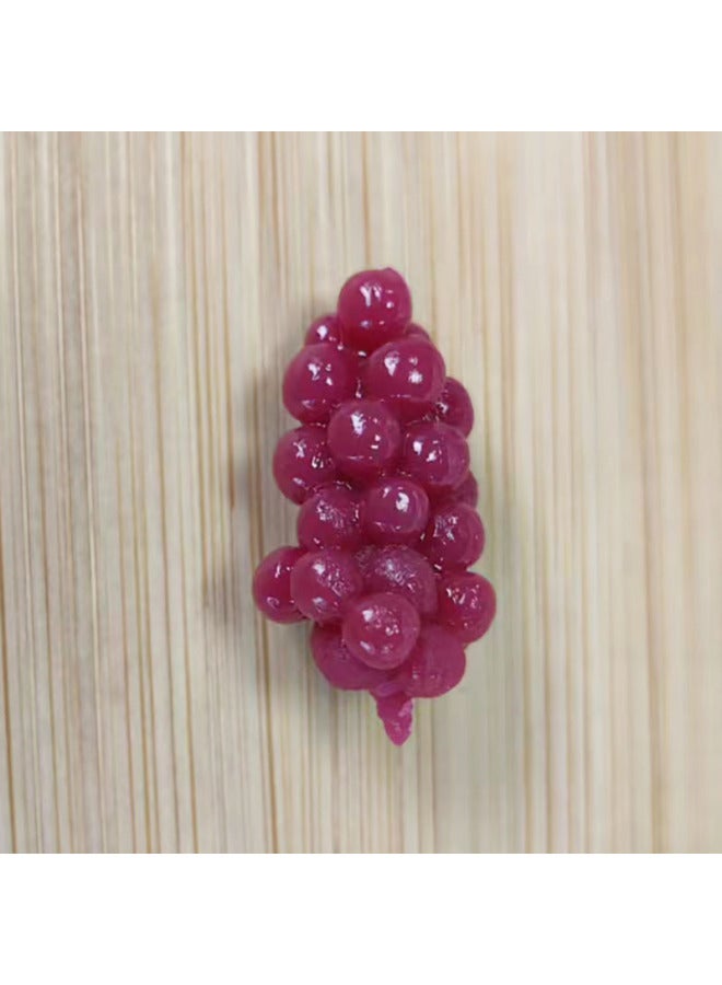 Loquat Miniature Food Toys Mini Artificial Grape Diy Fruit Accessories Tpr Soft Glue Pinch Music Vent Toy Accessories-Color:tpr Small Purple Grapes-Size:2.5cm - Image 1