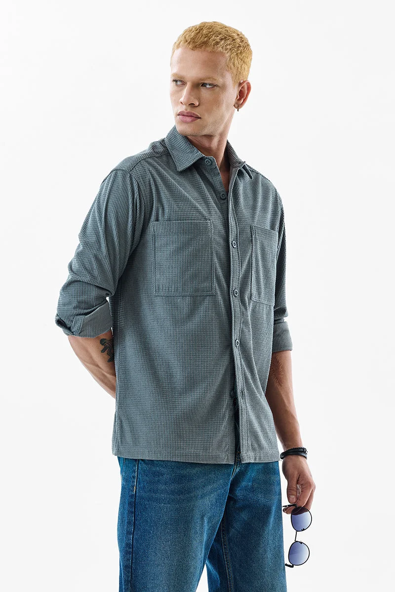 SNITCH قميص قطيفة بجيوب مزدوجة وقصة عادية