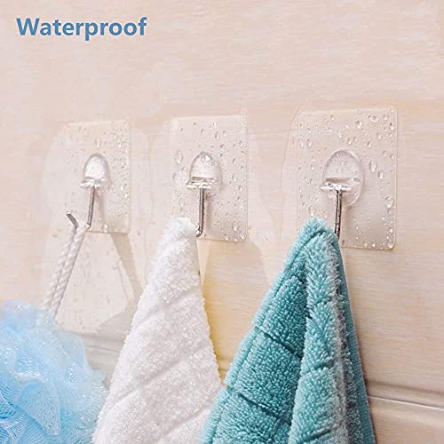 Dargoba Stainless Steel, Plastic, Polyvinyl Chloride Adhesive Hooks for Wall Heavy Duty, Self Adhesive, Wall Hangings, Clothes Hanging, Sticky Photo Frame Hangers - (Transparent) 10 Pack - Image 3