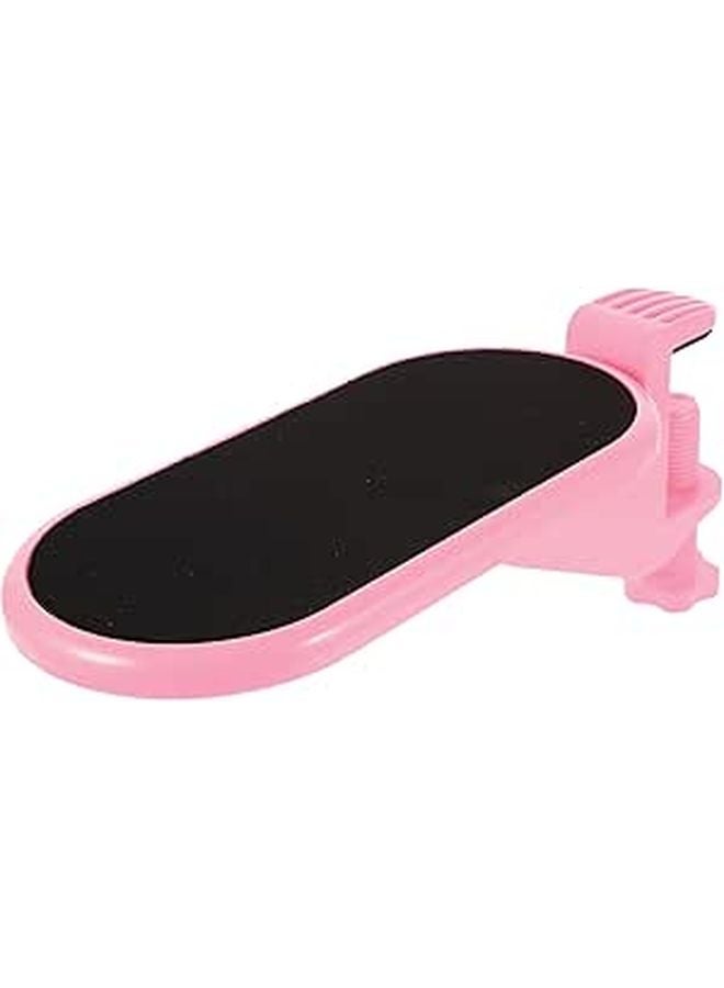 Adjustable Pink Punch Free Clamp Desk Arm Rest Wrist Elbow Support for Office Gaming - Image 1