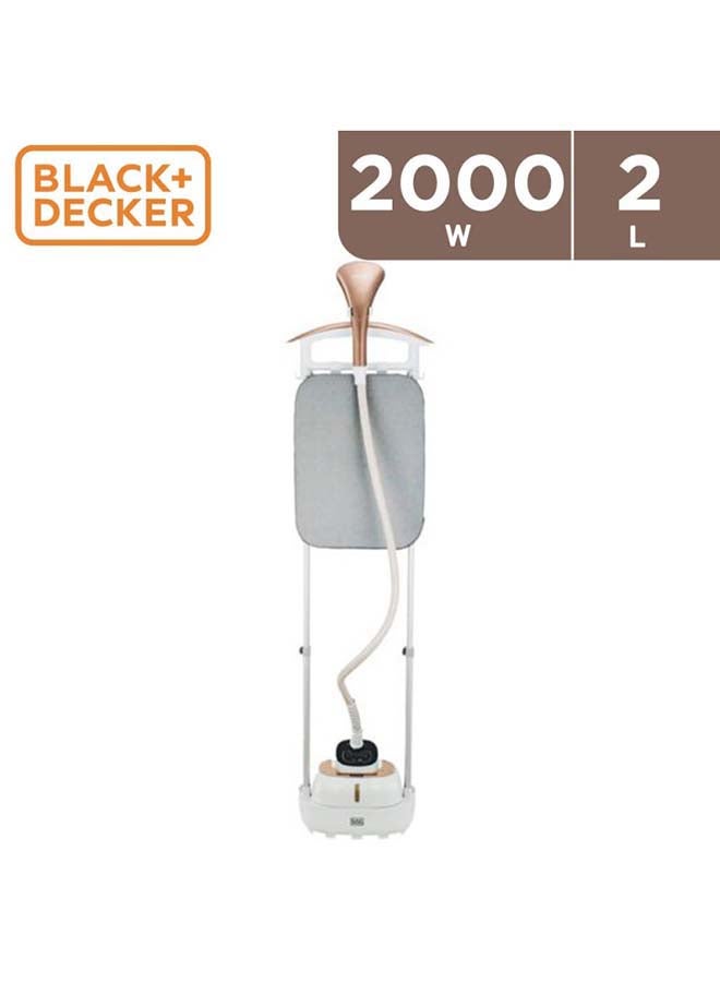 BLACK+DECKER Garment Steamer 2 L 2000 W GSTD2075-B5 White - Image 2