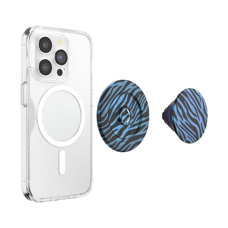 POPSOCKETS قبضة هاتف PopSockets لمغناطيس MagSafe مع قاعدة، قاعدة مغناطيسية، قمة قابلة للتبديل، قبضة آمنة لحالات iPhone MagSafe، قبضة للهاتف والتابلت - زيد - Image 5