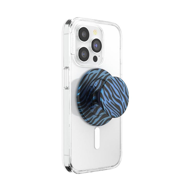 POPSOCKETS قبضة هاتف PopSockets لمغناطيس MagSafe مع قاعدة، قاعدة مغناطيسية، قمة قابلة للتبديل، قبضة آمنة لحالات iPhone MagSafe، قبضة للهاتف والتابلت - زيد - Image 1