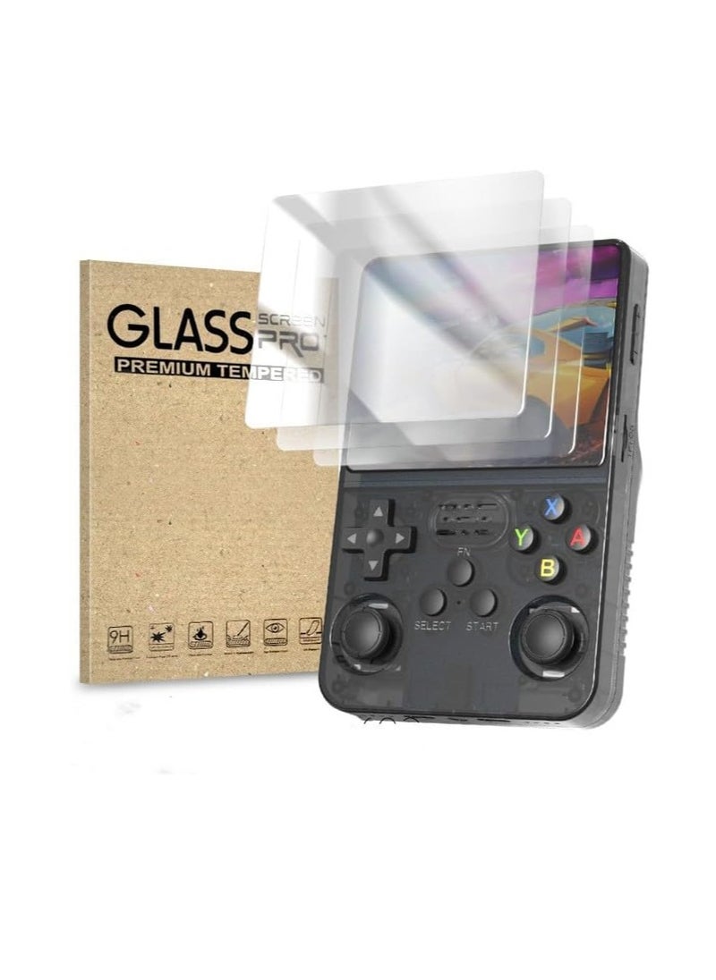 R36S Game Console Screen Protector R36S/R35S/RGB20S Game Console Protective Film 9H Dustproof Scratch-resistant Tempered Glass Front Screen Protector,