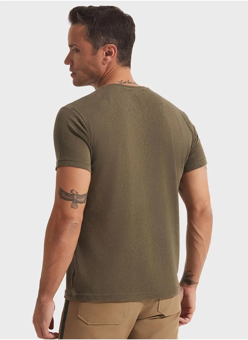 JUNE Textured Crew Neck T-Shirt