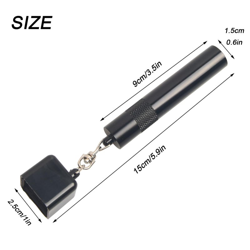 LAKE OF FIRE 3-in-1 Snooker/Pool Cue Tip Shaper with Repair Tool, Cue Tip Storage, and Billiard Chalk Holder(Black) - Image 2