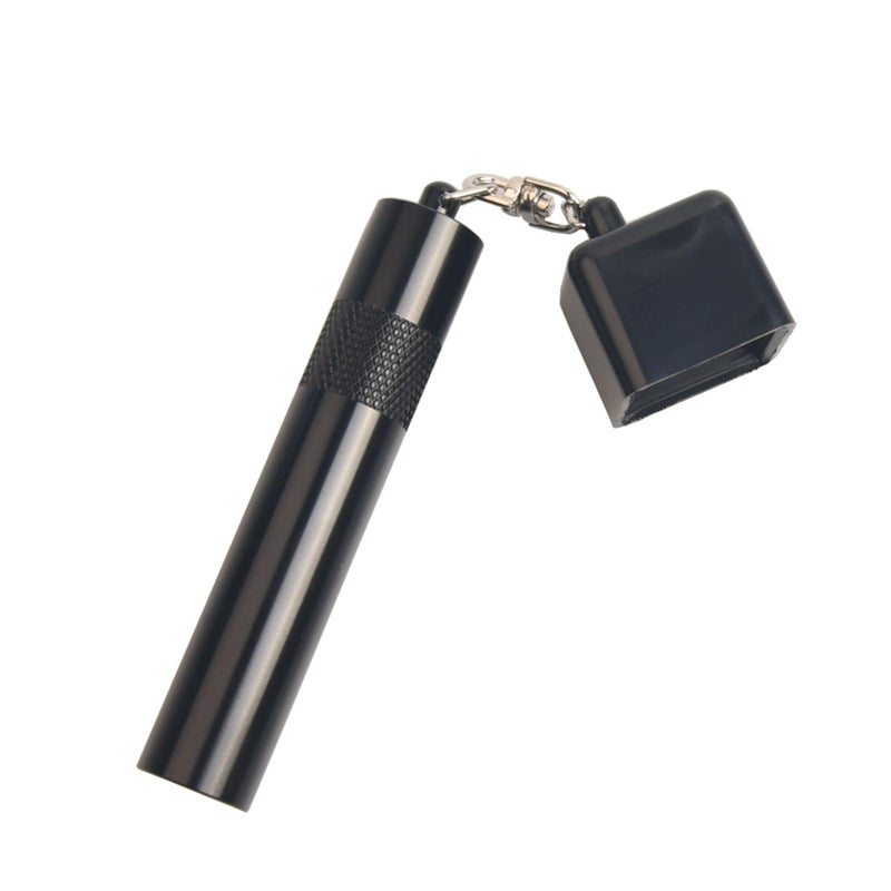 LAKE OF FIRE 3-in-1 Snooker/Pool Cue Tip Shaper with Repair Tool, Cue Tip Storage, and Billiard Chalk Holder(Black) - Image 1