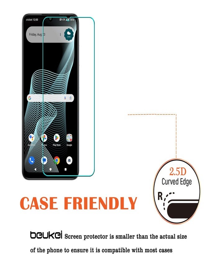 beukei (3 Pack) Designed for Cricket Icon 6 / AT&T Verge Screen Protector Tempered Glass, 9H Hardness - Image 4