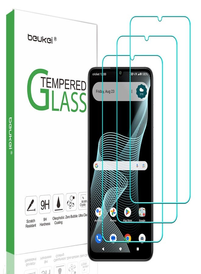 beukei (3 Pack) Designed for Cricket Icon 6 / AT&T Verge Screen Protector Tempered Glass, 9H Hardness - Image 1