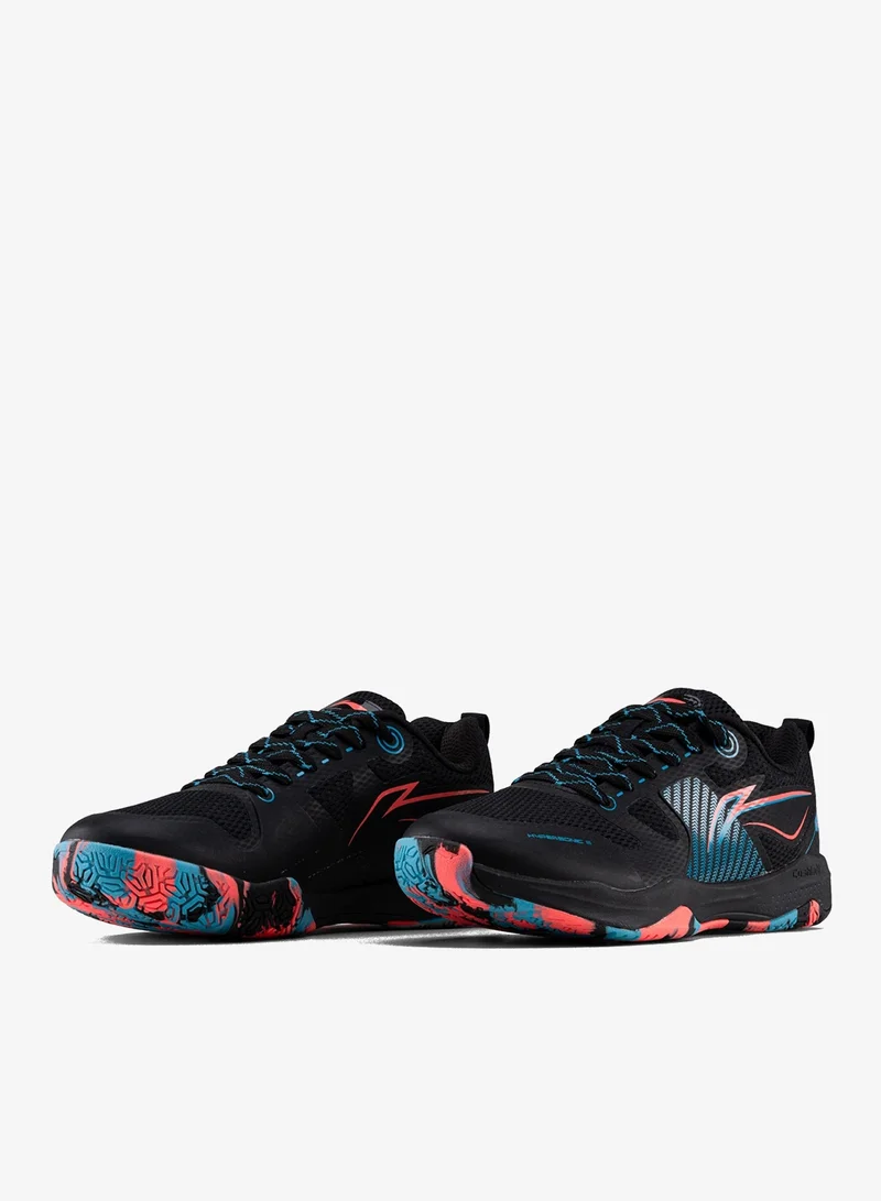 Li-ning Black/Blue/Orange Lining Hypersonic III Badminton Shoes Unisex-adult Non Marking Lightweight & Durable  | Best Price UAE